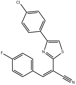 2-[4-(4-CHLOROPHENYL)-1,3-THIAZOL-2-YL]-3-(4-FLUOROPHENYL)ACRYLONITRILE Struktur