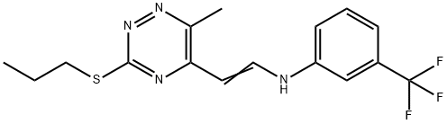 N-(2-[6-METHYL-3-(PROPYLSULFANYL)-1,2,4-TRIAZIN-5-YL]VINYL)-3-(TRIFLUOROMETHYL)ANILINE Struktur