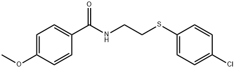 N-(2-[(4-CHLOROPHENYL)SULFANYL]ETHYL)-4-METHOXYBENZENECARBOXAMIDE Struktur