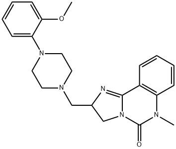 2-[[4-(2-METHOXYPHENYL)PIPERAZIN-1-YL] METHYL]-6-METHYL-2,3-DIHYDROIMIDAZO[1,2C]QUINAZOLIN-5(6H)-ONE Struktur