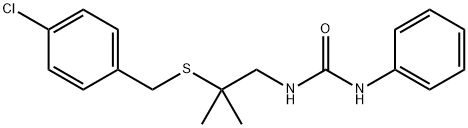 N-(2-[(4-CHLOROBENZYL)SULFANYL]-2-METHYLPROPYL)-N'-PHENYLUREA Struktur