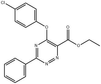 ETHYL 5-(4-CHLOROPHENOXY)-3-PHENYL-1,2,4-TRIAZINE-6-CARBOXYLATE Struktur