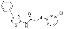 2-[(3-CHLOROPHENYL)SULFANYL]-N-(4-PHENYL-1,3-THIAZOL-2-YL)ACETAMIDE Struktur