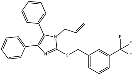 1-ALLYL-4,5-DIPHENYL-1H-IMIDAZOL-2-YL 3-(TRIFLUOROMETHYL)BENZYL SULFIDE Struktur