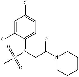 N-(2,4-DICHLOROPHENYL)-N-(2-OXO-2-PIPERIDINOETHYL)METHANESULFONAMIDE Struktur