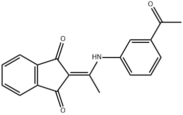 2-(((3-ACETYLPHENYL)AMINO)ETHYLIDENE)INDANE-1,3-DIONE Struktur