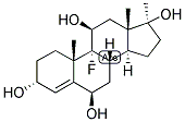 9ALPHA-FLUORO-17ALPHA-METHYLANDROST-4-ENE-3ALPHA,6BETA,11BETA,17BETA-TETROL Struktur