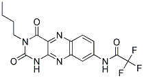 N-(3-BUTYL-2,4-DIOXO-1,2,3,4-TETRAHYDROBENZO[G]PTERIDIN-8-YL)-2,2,2-TRIFLUOROACETAMIDE Struktur