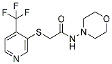 N-MORPHOLINO-2-[[4-(TRIFLUOROMETHYL)PYRIDIN-3-YL]THIO]ACETAMIDE Struktur