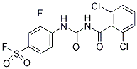 4-(([(2,6-DICHLOROBENZOYL)AMINO]CARBONYL)AMINO)-3-FLUOROBENZENESULFONYL FLUORIDE Struktur