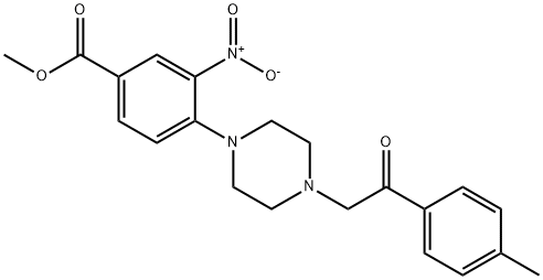 METHYL 4-(4-[2-(4-METHYLPHENYL)-2-OXOETHYL]PIPERAZINO)-3-NITROBENZENECARBOXYLATE Struktur