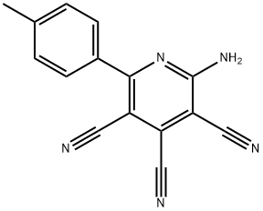 2-AMINO-6-(4-METHYLPHENYL)-3,4,5-PYRIDINETRICARBONITRILE Struktur