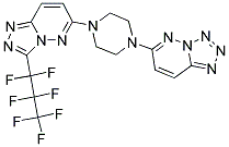 6-{4-[3-(HEPTAFLUOROPROPYL)[1,2,4]TRIAZOLO[4,3-B]PYRIDAZIN-6-YL]PIPERAZIN-1-YL}TETRAZOLO[1,5-B]PYRIDAZINE Struktur