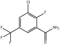 3-CHLORO-2-FLUORO-5-(TRIFLUOROMETHYL)BENZAMIDE Struktur