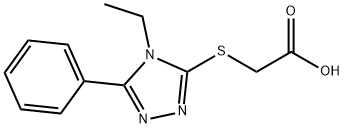 (4-ETHYL-5-PHENYL-4 H-[1,2,4]TRIAZOL-3-YLSULFANYL)-ACETIC ACID Struktur