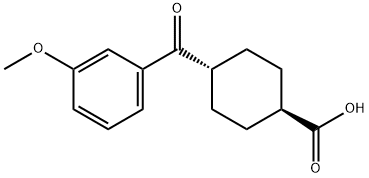 TRANS-4-(3-METHOXYBENZOYL)CYCLOHEXANE-1-CARBOXYLIC ACID Struktur