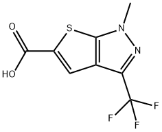 1-METHYL-3-(TRIFLUOROMETHYL)-1H-THIENO[2,3-C]PYRAZOLE-5-CARBOXYLIC ACID Struktur