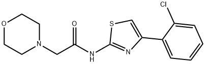 N-[4-(2-CHLOROPHENYL)-1,3-THIAZOL-2-YL]-2-MORPHOLINOACETAMIDE Struktur