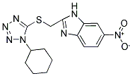 2-{[(1-CYCLOHEXYL-1H-TETRAZOL-5-YL)THIO]METHYL}-6-NITRO-1H-BENZIMIDAZOLE Struktur