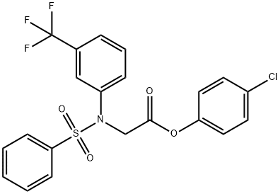 4-CHLOROPHENYL 2-[(PHENYLSULFONYL)-3-(TRIFLUOROMETHYL)ANILINO]ACETATE Struktur