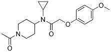 N-(1-ACETYLPIPERIDIN-4-YL)-N-CYCLOPROPYL-2-(4-METHOXYPHENOXY)ACETAMIDE Struktur