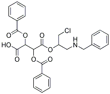 2,3-BIS(BENZOYLOXY)-4-[2-(BENZYLAMINO)-1-(CHLOROMETHYL)ETHOXY]-4-OXOBUTANOIC ACID Struktur