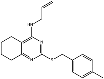 N-ALLYL-2-[(4-METHYLBENZYL)SULFANYL]-5,6,7,8-TETRAHYDRO-4-QUINAZOLINAMINE Struktur