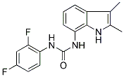 N-(2,4-DIFLUOROPHENYL)-N'-(2,3-DIMETHYL-(1H)-INDOL-7-YL)UREA Struktur