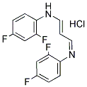 (3-(2,4-DIFLUOROPHENYLAMINO)PROP-2-ENYLIDENE)2,4-DIFLUOROPHENYLAMINE, HYDROCHLORIDE Struktur