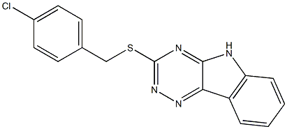 3-[(4-CHLOROBENZYL)SULFANYL]-5H-[1,2,4]TRIAZINO[5,6-B]INDOLE Struktur