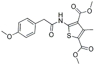 DIMETHYL 5-{[(4-METHOXYPHENYL)ACETYL]AMINO}-3-METHYLTHIOPHENE-2,4-DICARBOXYLATE Struktur