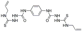 N-(((PROP-2-ENYLAMINO)THIOXOMETHYL)AMINO)((4-((2-((PROP-2-ENYLAMINO)THIOXOMETHYL)HYDRAZINO)CARBONYLAMINO)PHENYL)AMINO)FORMAMIDE Struktur