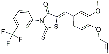 (5Z)-5-[4-(ALLYLOXY)-3-METHOXYBENZYLIDENE]-2-THIOXO-3-[3-(TRIFLUOROMETHYL)PHENYL]-1,3-THIAZOLIDIN-4-ONE Struktur