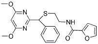 N-[2-[A-(4,6-DIMETHOXYPYRIMIDIN-2-YL)BENZYLTHIO]ETHYL]FURAN-2-CARBOXAMIDE Struktur