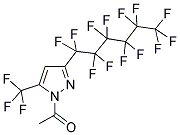 1-ACETYL-3(5)-(PERFLUOROHEX-1-YL)-5-(3)-(TRIFLUOROMETHYL)PYRAZOLE Struktur