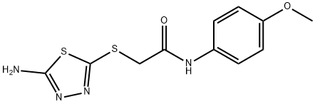 2-[(5-AMINO-1,3,4-THIADIAZOL-2-YL)THIO]-N-(4-METHOXYPHENYL)ACETAMIDE Struktur