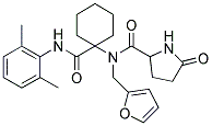 N-{1-[(2,6-DIMETHYLANILINO)CARBONYL]CYCLOHEXYL}-N-(2-FURYLMETHYL)-5-OXO-2-PYRROLIDINECARBOXAMIDE Struktur