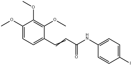 N-(4-IODOPHENYL)-3-(2,3,4-TRIMETHOXYPHENYL)ACRYLAMIDE Struktur