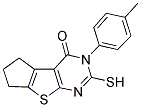 6-MERCAPTO-5-P-TOLYL-1,2,3,5-TETRAHYDRO-8-THIA-5,7-DIAZA-CYCLOPENTA[A]INDEN-4-ONE Struktur