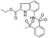 7-[[[2-(METHYLSULPHONYL)PHENYL]SULPHONYL]AMINO]INDOLE-2-CARBOXYLIC ACID, ETHYL ESTER Struktur