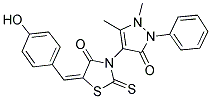 (5E)-3-(1,5-DIMETHYL-3-OXO-2-PHENYL-2,3-DIHYDRO-1H-PYRAZOL-4-YL)-5-(4-HYDROXYBENZYLIDENE)-2-THIOXO-1,3-THIAZOLIDIN-4-ONE Struktur