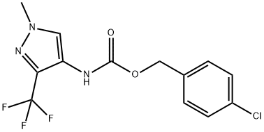 4-CHLOROBENZYL N-[1-METHYL-3-(TRIFLUOROMETHYL)-1H-PYRAZOL-4-YL]CARBAMATE Struktur