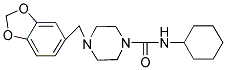 (4-(BENZO[3,4-D]1,3-DIOXOLEN-5-YLMETHYL)PIPERAZINYL)-N-CYCLOHEXYLFORMAMIDE Struktur