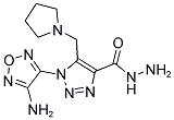 1-(4-AMINO-1,2,5-OXADIAZOL-3-YL)-5-(1-PYRROLIDINYLMETHYL)-1H-1,2,3-TRIAZOLE-4-CARBOHYDRAZIDE Struktur