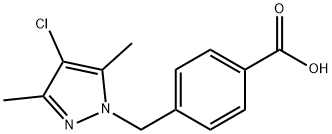 4-(4-CHLORO-3,5-DIMETHYL-PYRAZOL-1-YLMETHYL)-BENZOIC ACID Struktur