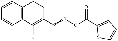 2-[(([(E)-(1-CHLORO-3,4-DIHYDRO-2-NAPHTHALENYL)METHYLIDENE]AMINO)OXY)CARBONYL]THIOPHENE Struktur