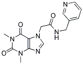 2-(1,3-DIMETHYL-2,6-DIOXO-1,2,3,6-TETRAHYDRO-7H-PURIN-7-YL)-N-(PYRIDIN-3-YLMETHYL)ACETAMIDE Struktur