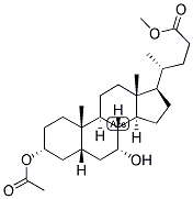 5-BETA-CHOLANIC ACID-3-ALPHA, 7-ALPHA-DIOL 3-ACETATE METHYL ESTER Struktur