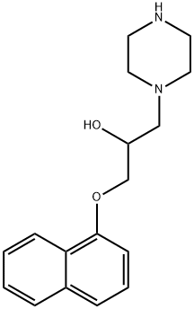 1-(NAPHTHALEN-1-YLOXY)-3-PIPERAZIN-1-YL-PROPAN-2-OL Struktur