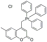 [(6-METHYL-2-OXO-2H-CHROMEN-4-YL)METHYL](TRIPHENYL)PHOSPHONIUM CHLORIDE Struktur